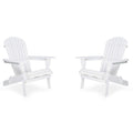 White Oversized Folding Adirondack Chair Set of 2 X842