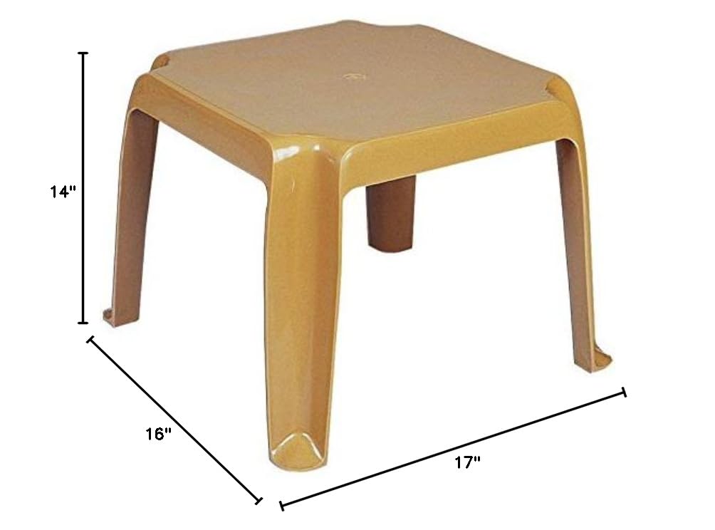 Teak Brown Patio End Table Set of 2 X694964
