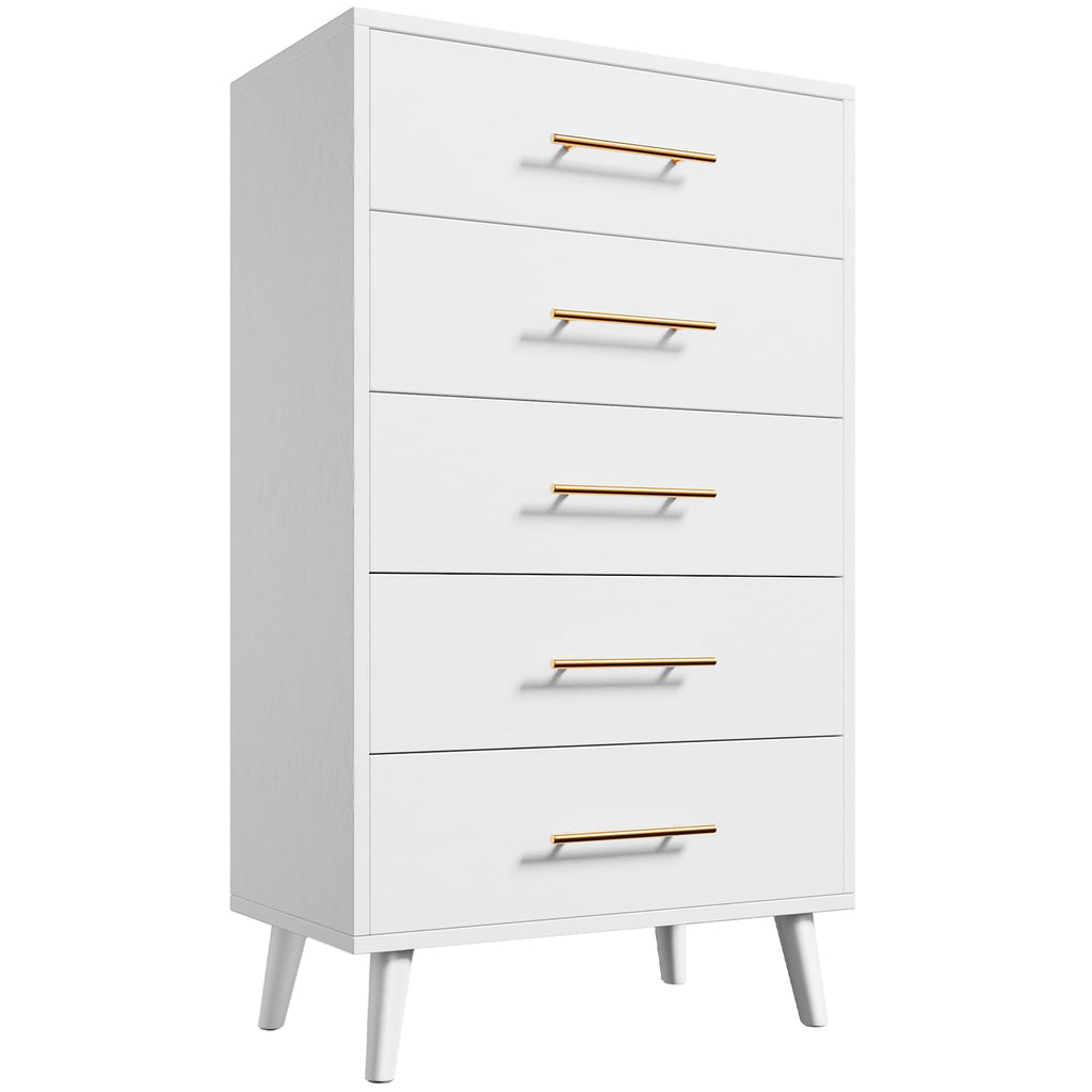 White 5 Drawer Dresser L955258