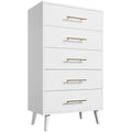 White 5 Drawer Dresser L955258