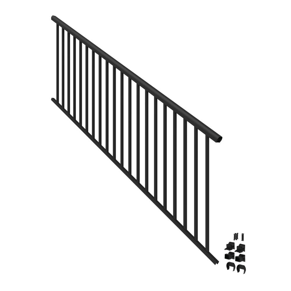8’ x 36” Matte Black Aluminum Stair Kit T268