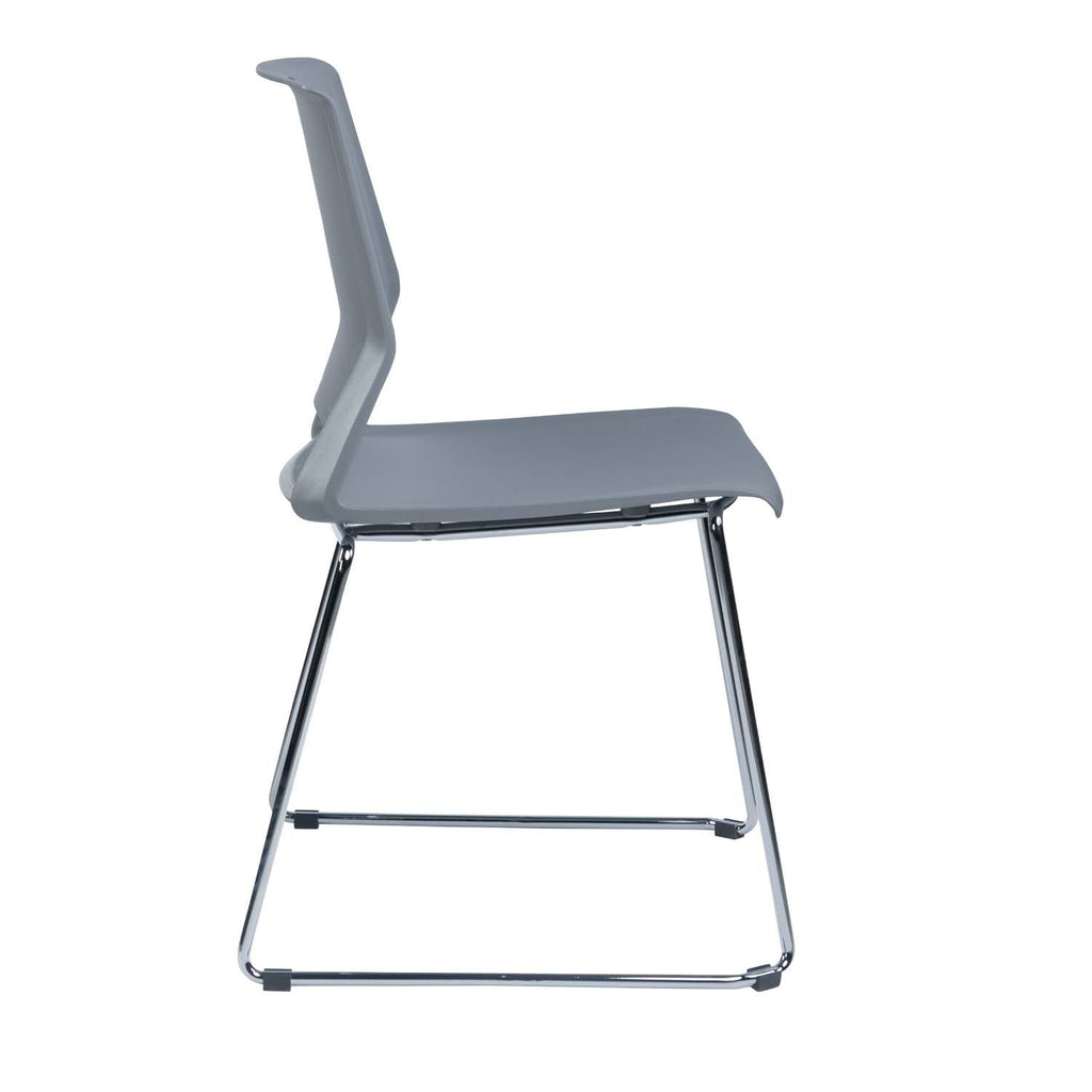 Grey Plastic Stack Chair 4-Pack E8719