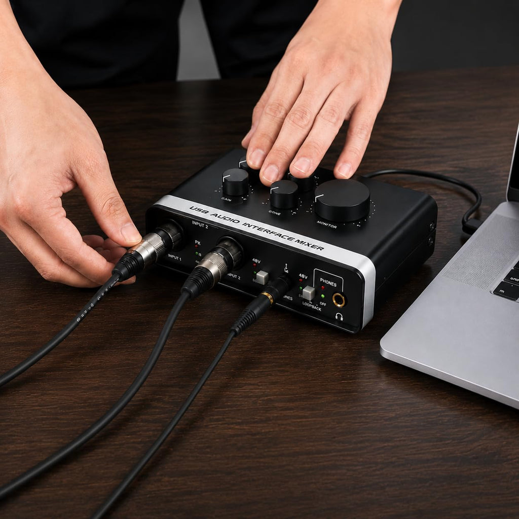 USB C Audio Interface with 48V Phantom Power H167