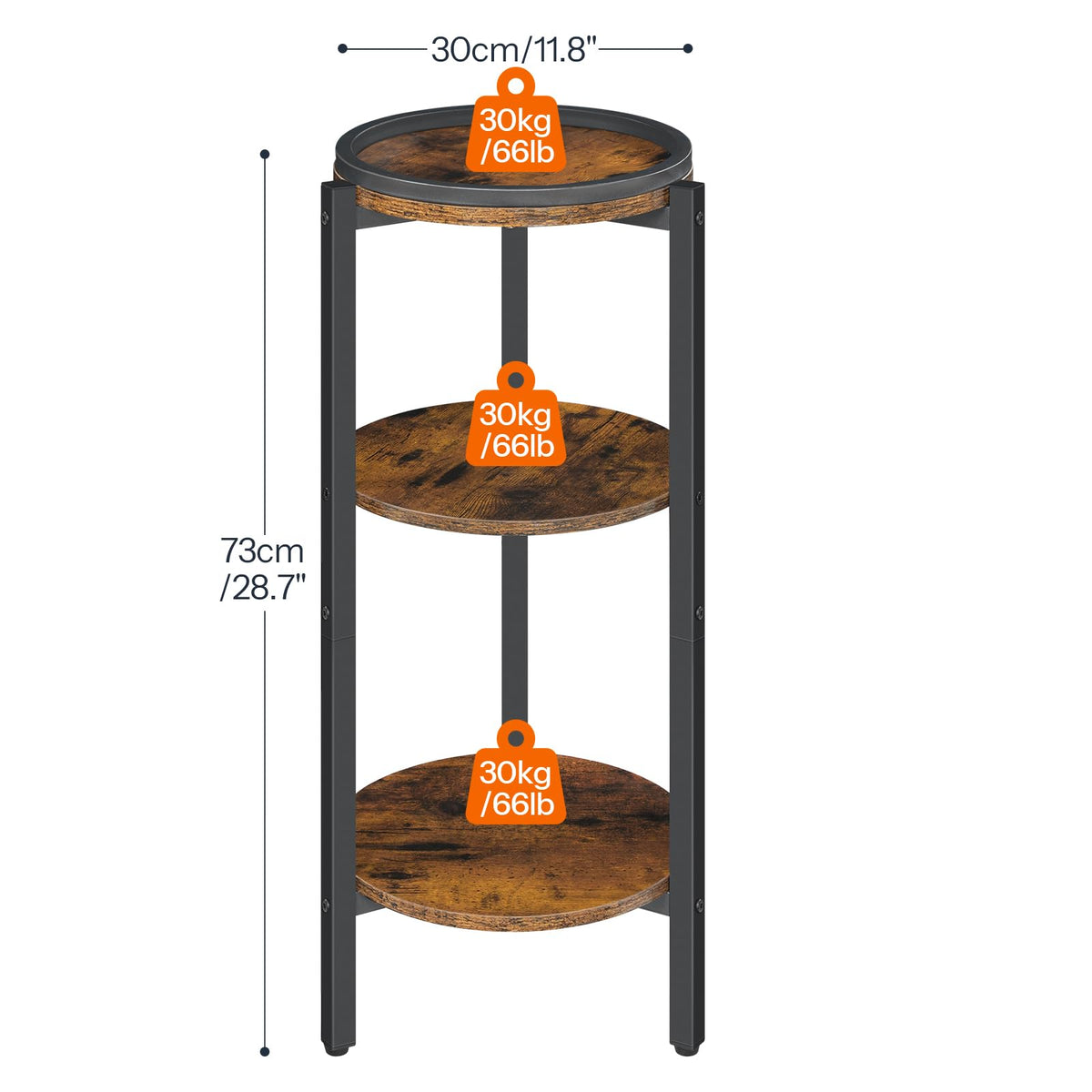 Small Round 3-Tier Side Table K24782
