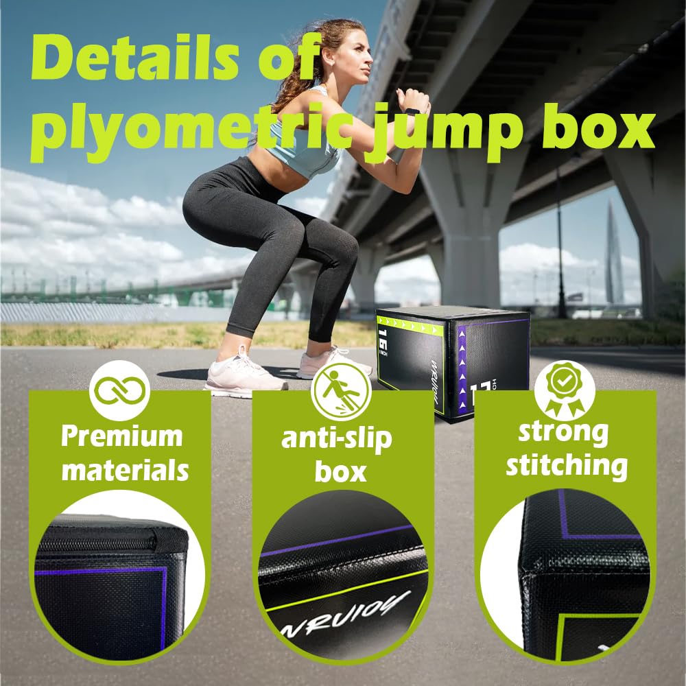 3-in-1 Non Slip Foam Plyometric Jump Box S124012