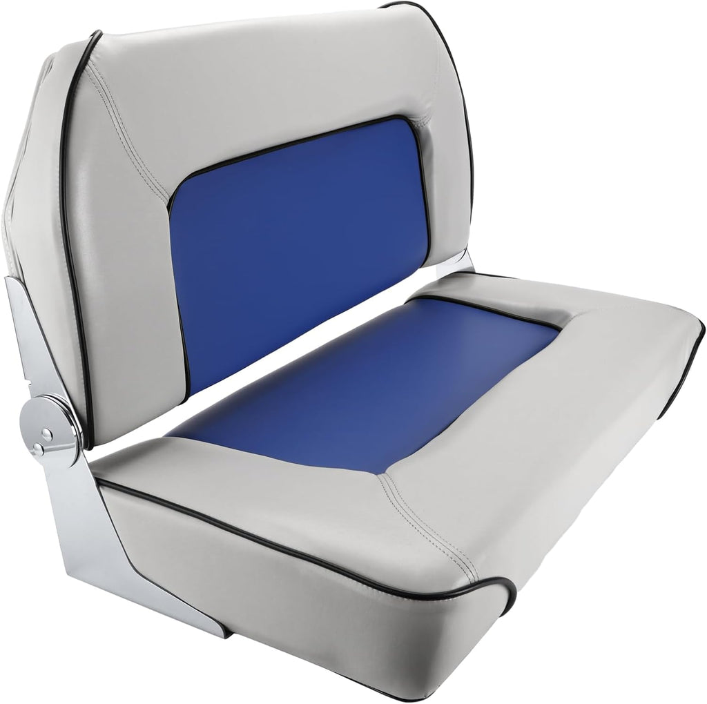 Folding Boat Seat Grey and Blue X39223