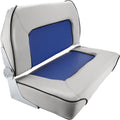 Folding Boat Seat Grey and Blue X39223