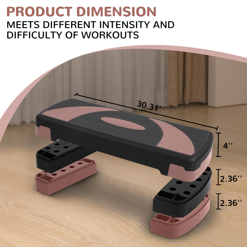 Adjustable Step Aerobic Platform with Risers A2192