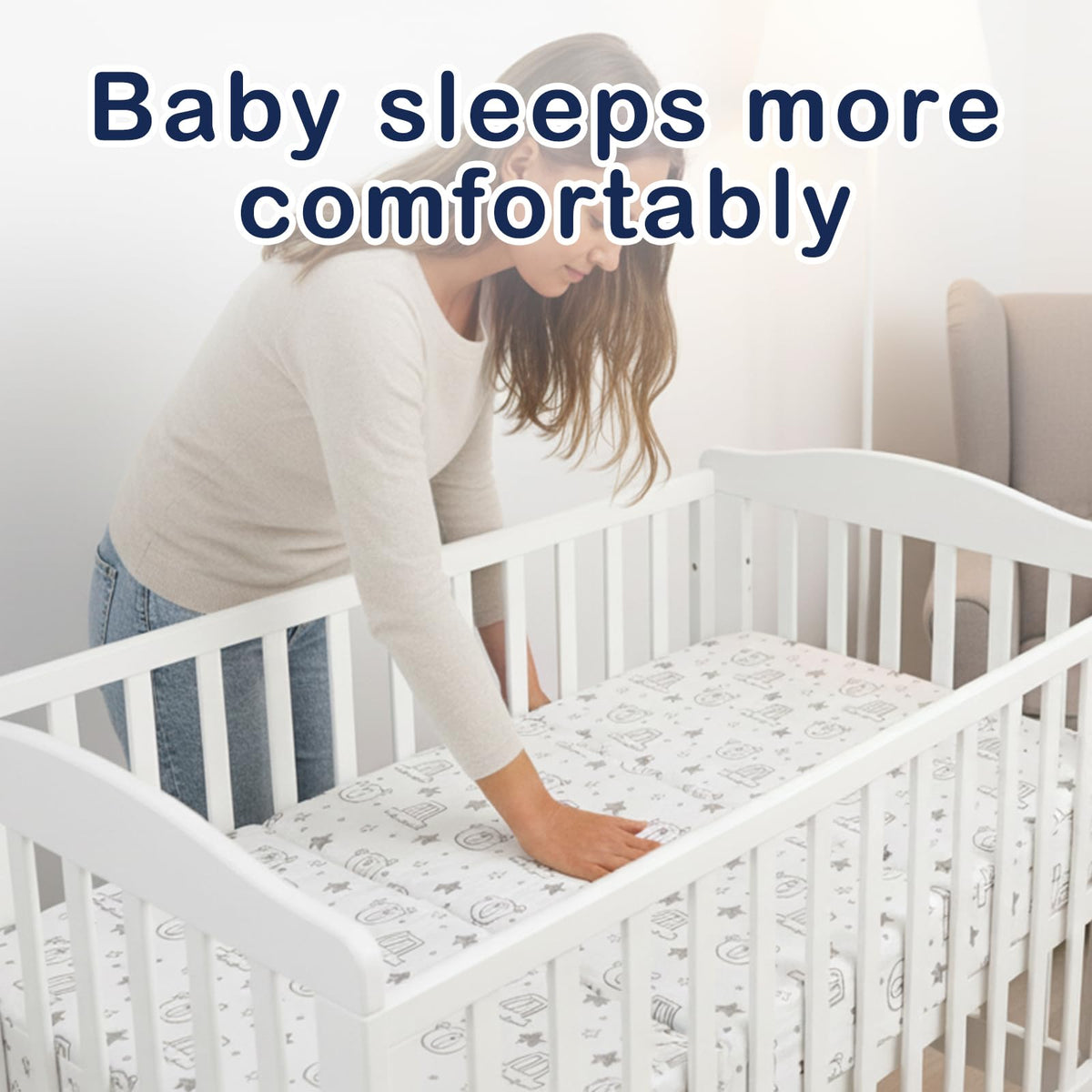 Trifold Pack and Play Mattress 38'' x 26'' x 3'' Memory Foam with Carry Bag F8728