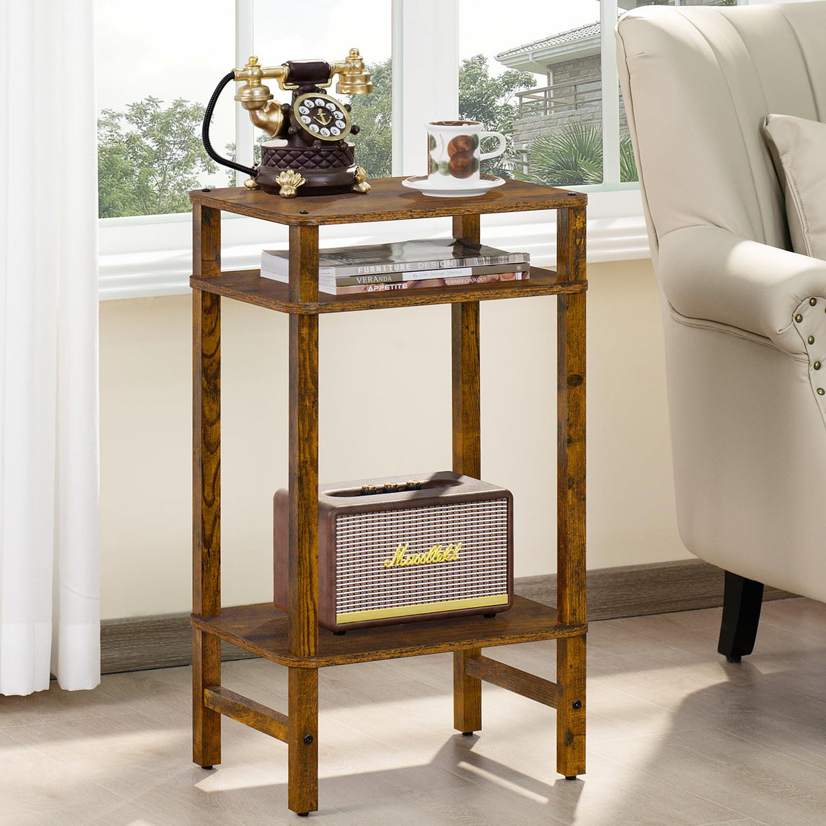 Brown Industrial End Tables M86462