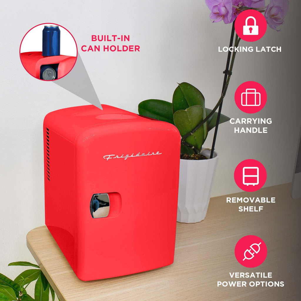 Portable Mini Fridge Cooler, 4 Liter, Red N4944