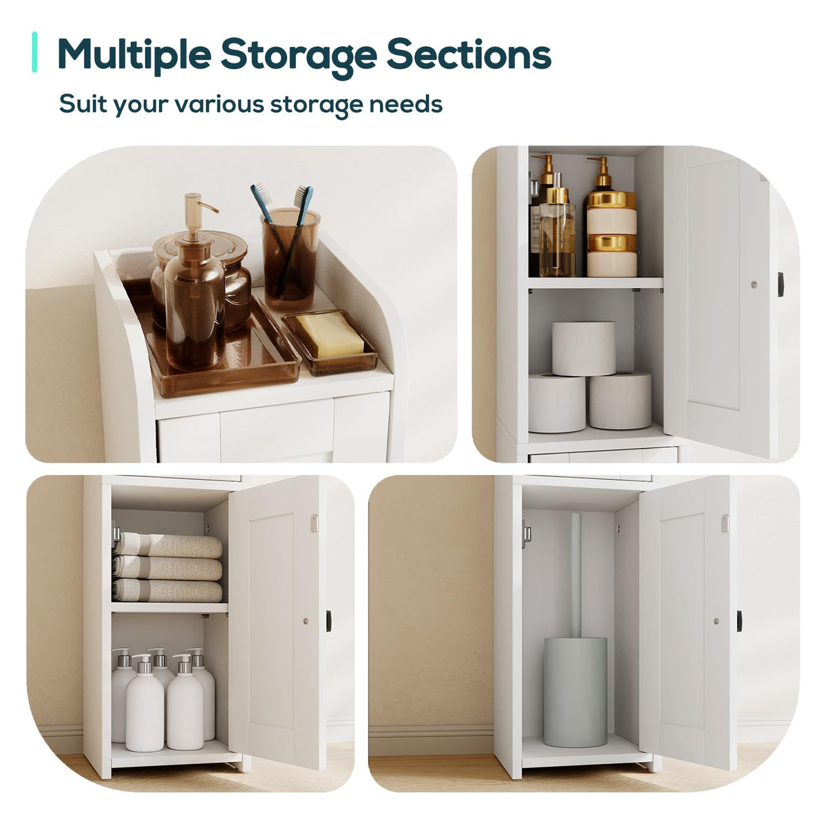 Small Bathroom Storage Cabinet with 2 Doors S95245