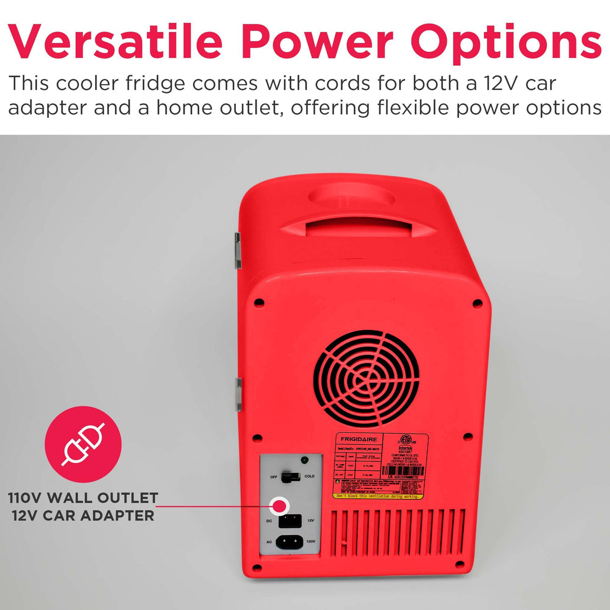 Portable Mini Fridge Cooler, 4 Liter, Red N4944