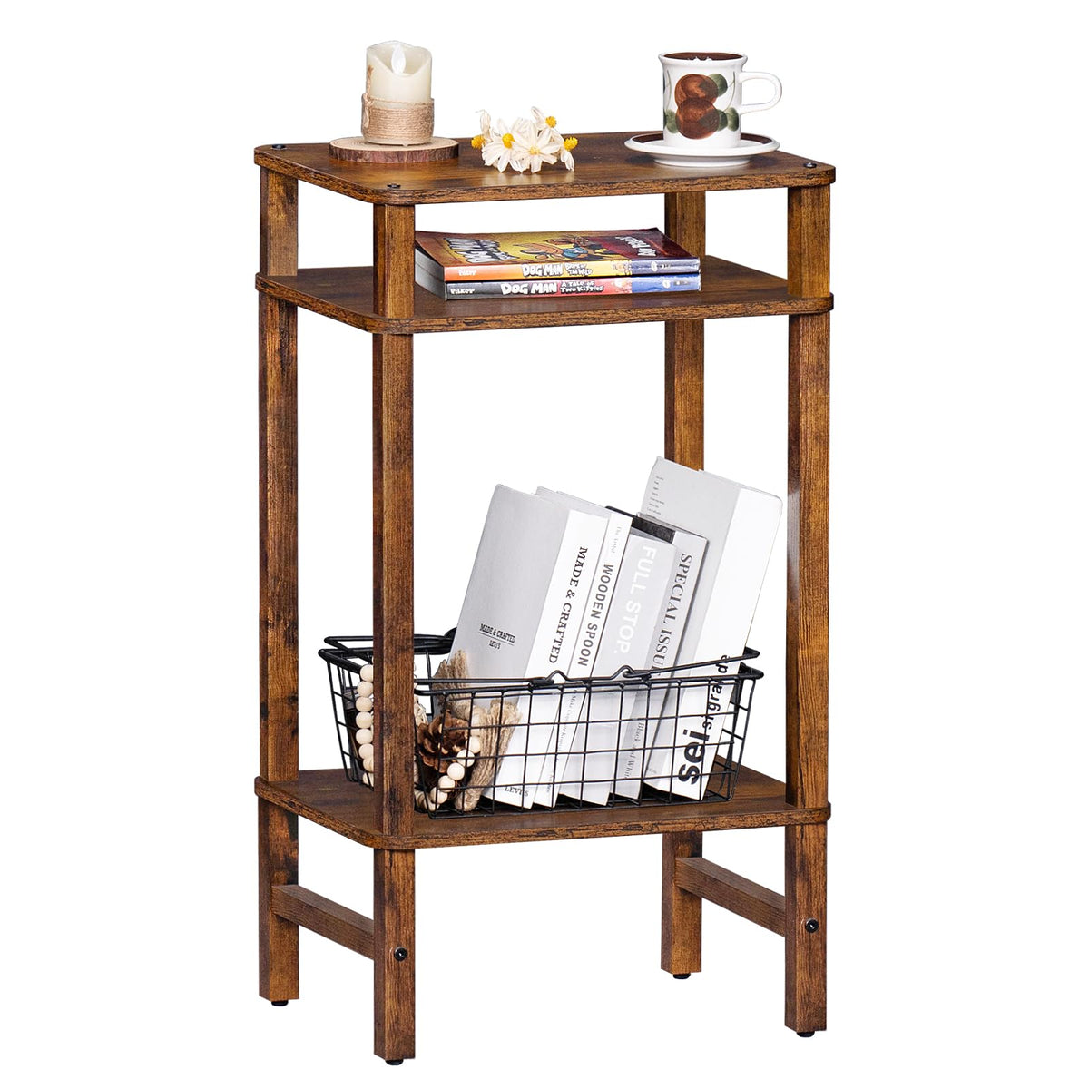 Brown Industrial End Tables M86462
