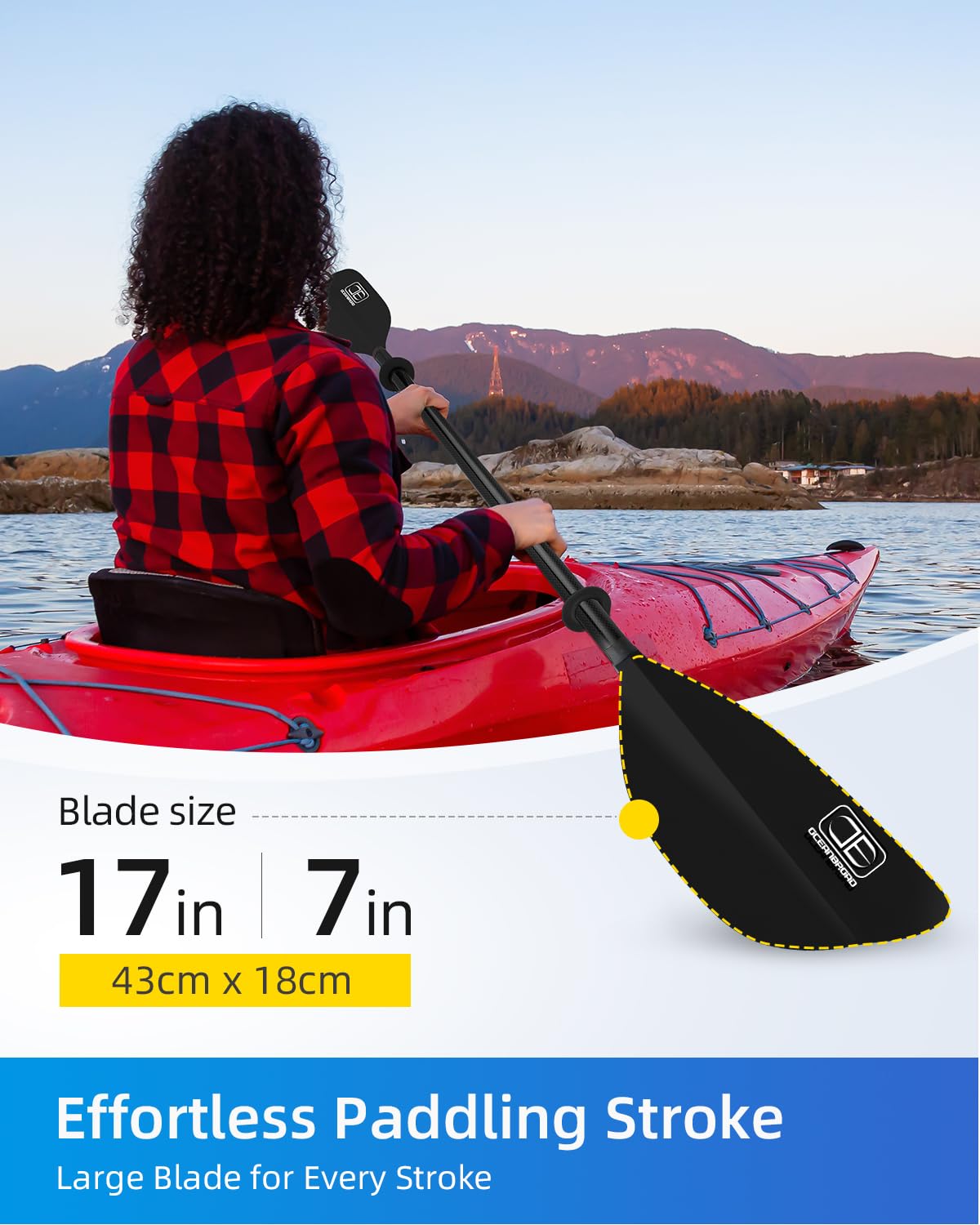 4 Pieces Carbon Fiber Kayak Paddle E4793