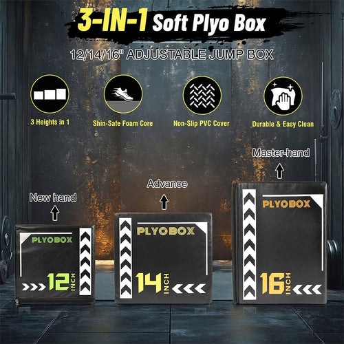 3-in-1 Foam Plyo Box 20/24/30 Inch D221411