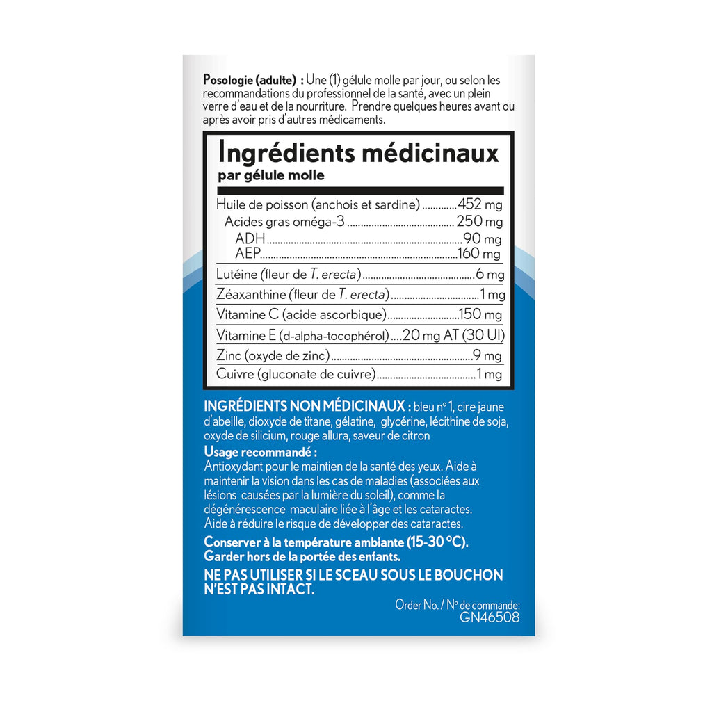 Eye Vitamin & Mineral Supplement with Omega-3, Zinc, Lutein & Zeaxanthin, 50 Softgels Y703
