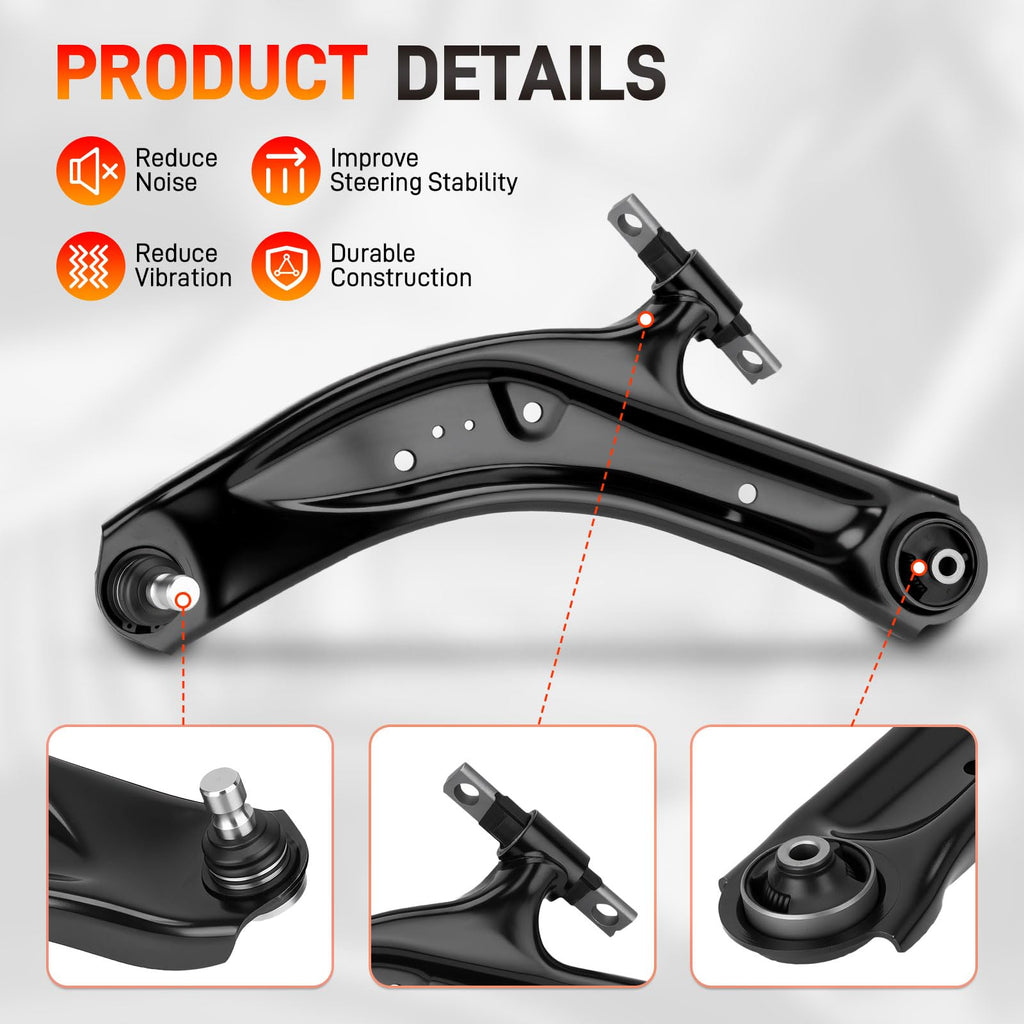 Front Lower Control Arm Set Left & Right with Ball Joint & Bushing E303