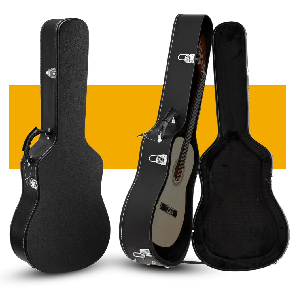 41 Inch Acoustic Guitar Hard Case with Lock Latch, Black O97440