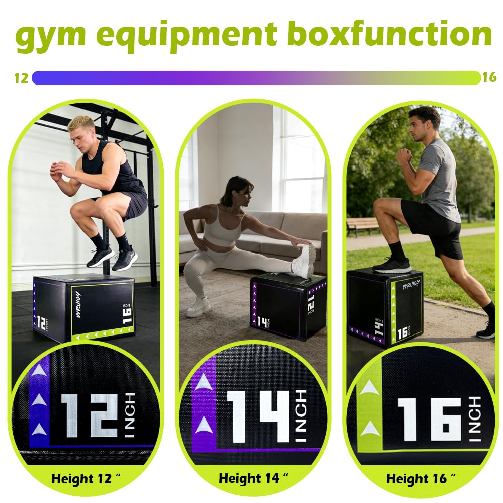 3-in-1 Non Slip Foam Plyometric Jump Box S124012