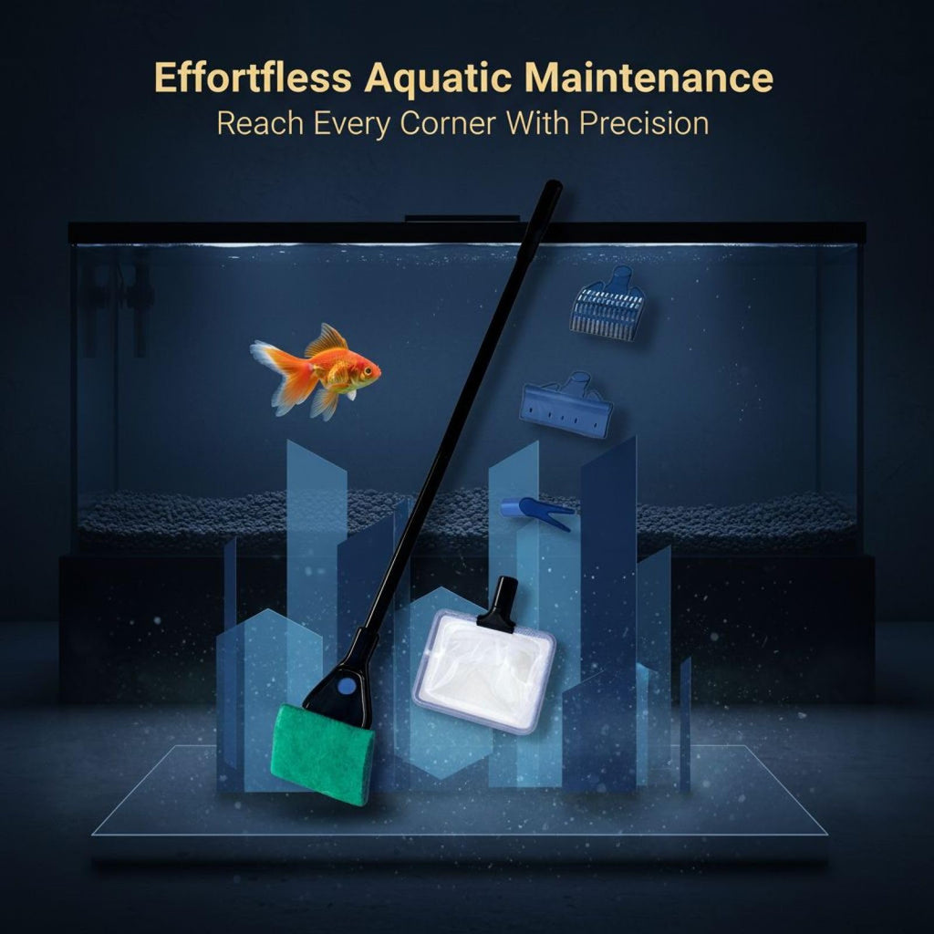 Aquarium Cleaning Kit 5 in 1 Extendable Fish Tank Cleaning Tool M802