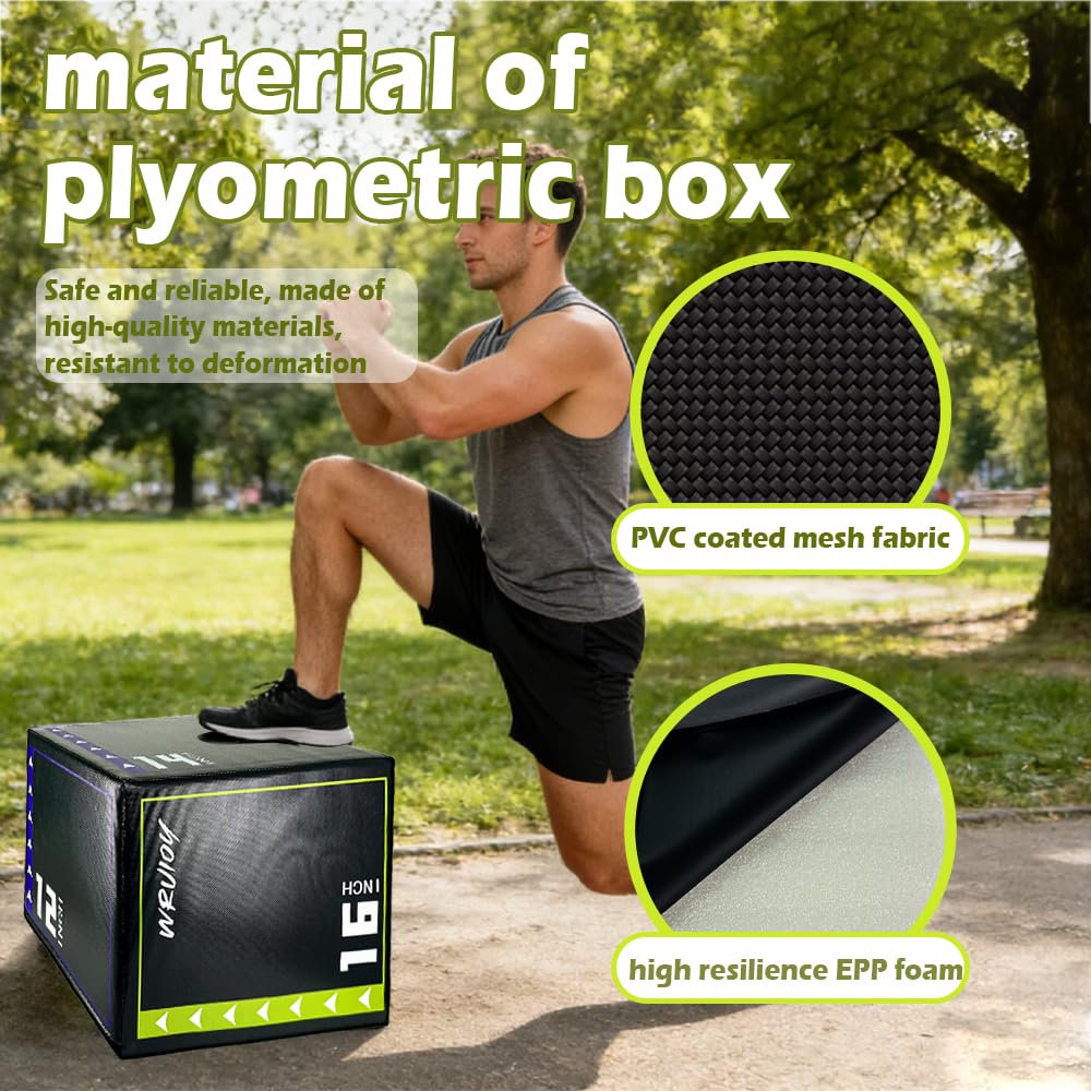 3-in-1 Non Slip Foam Plyometric Jump Box S124012