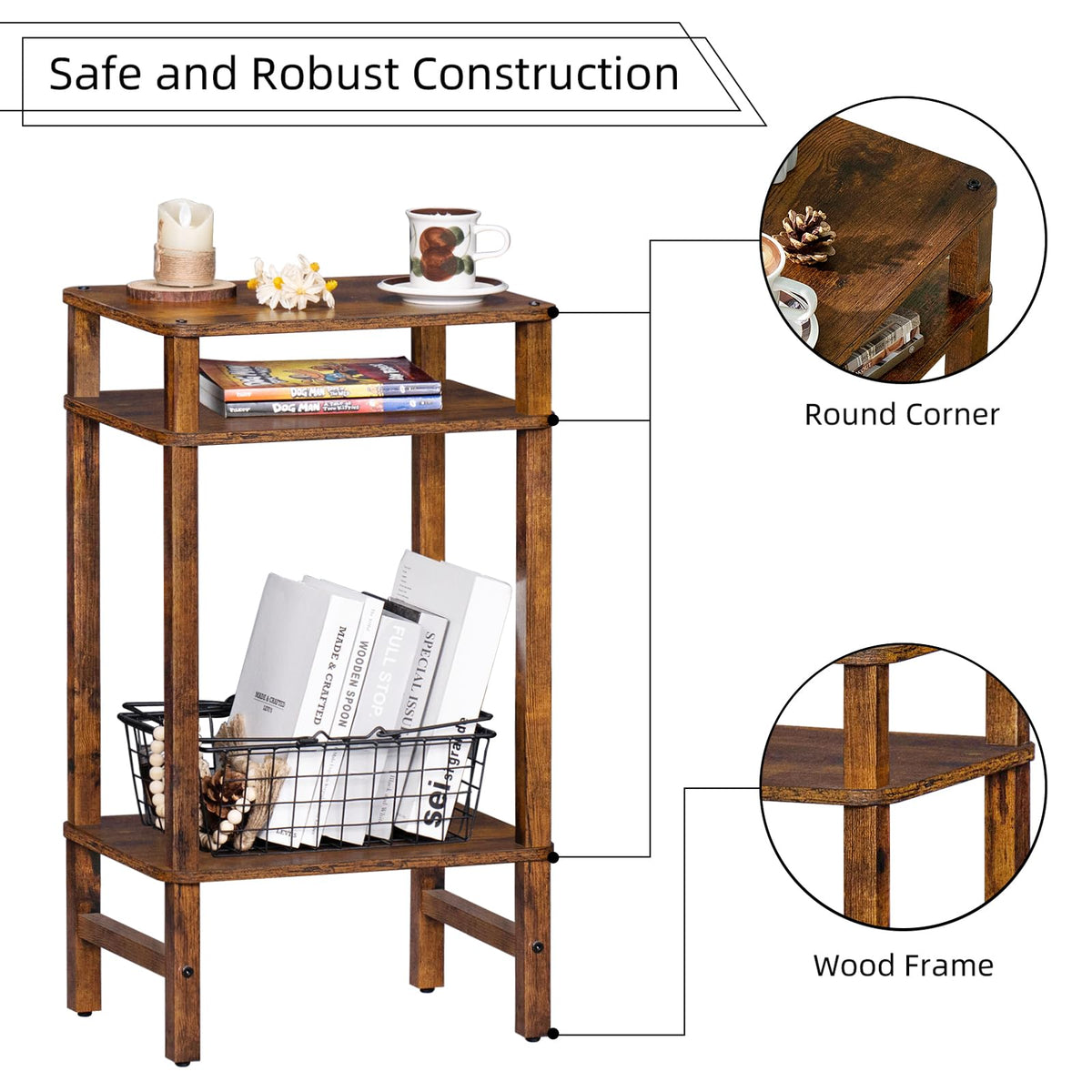 Brown Industrial End Tables M86462