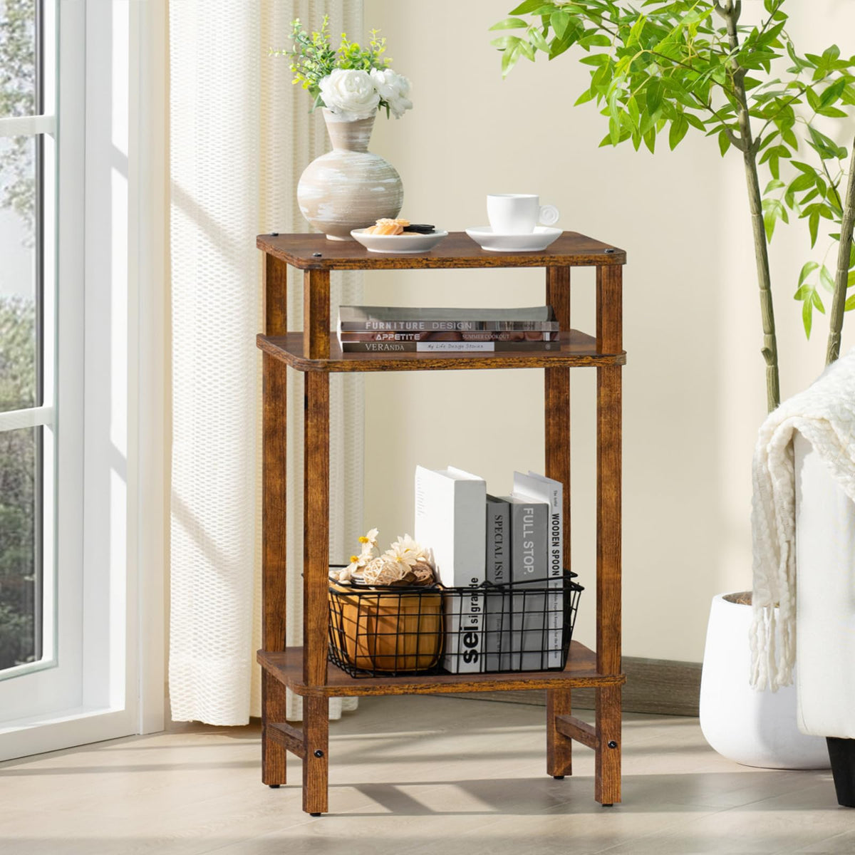 Brown Industrial End Tables M86462