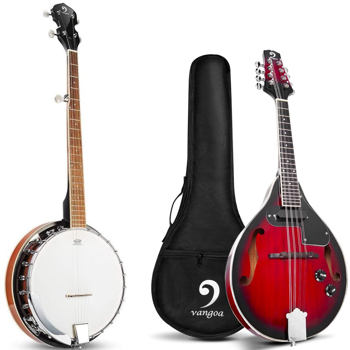 5 String Full Size Banjo and Mandolin Musical Instrument K1863