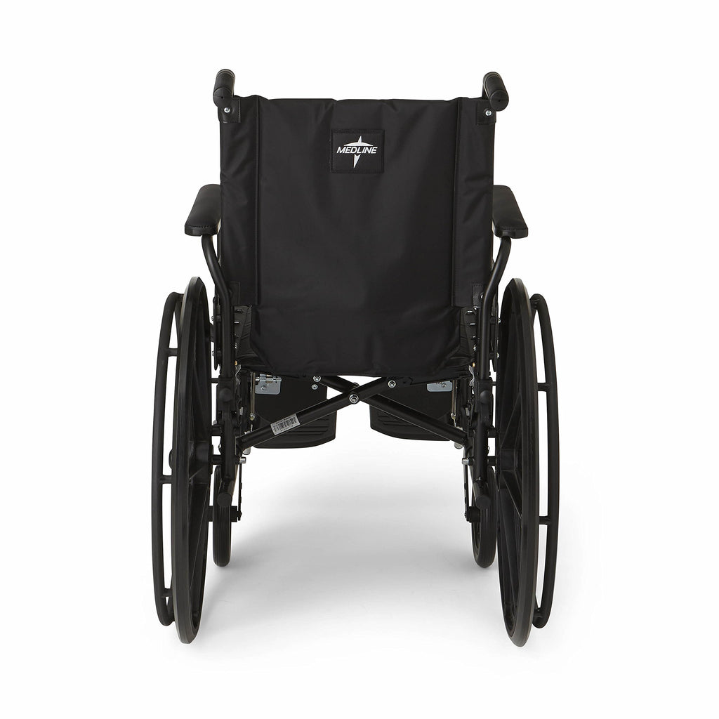 Lightweight Wheelchair with Swing-Back Desk-Length Arms and Elevating Leg Rests A482