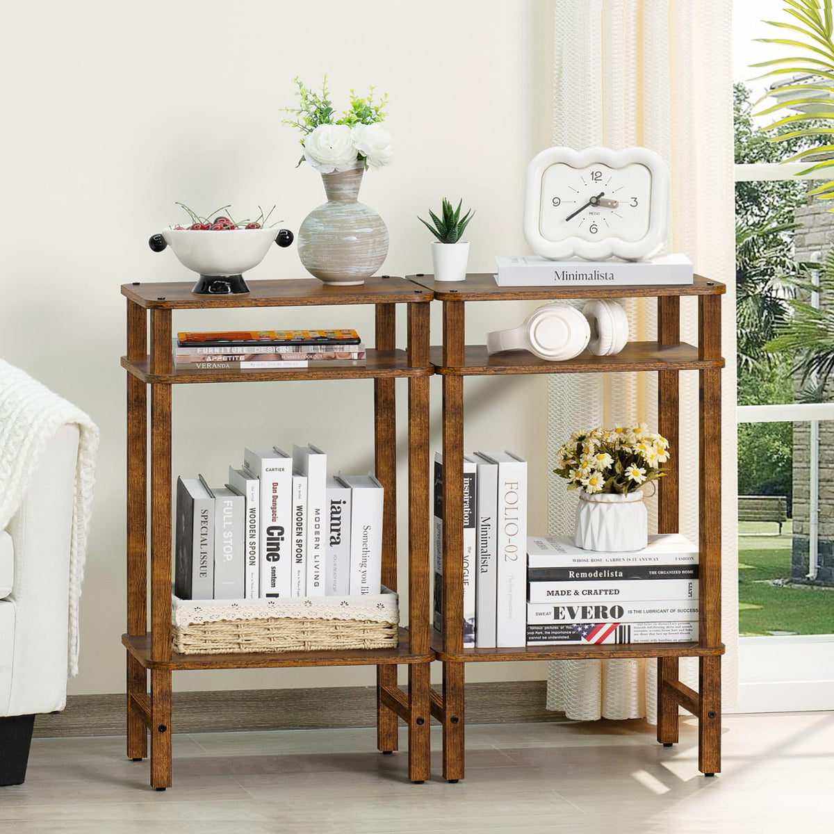 Brown Industrial End Tables M86462