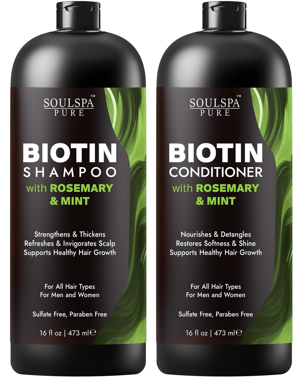 Biotin Rosemary Shampoo and Conditioner Set 16 fl oz V616