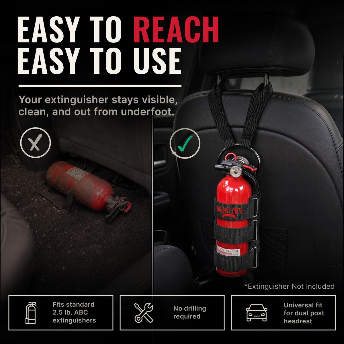 Car Fire Extinguisher Mount H8790