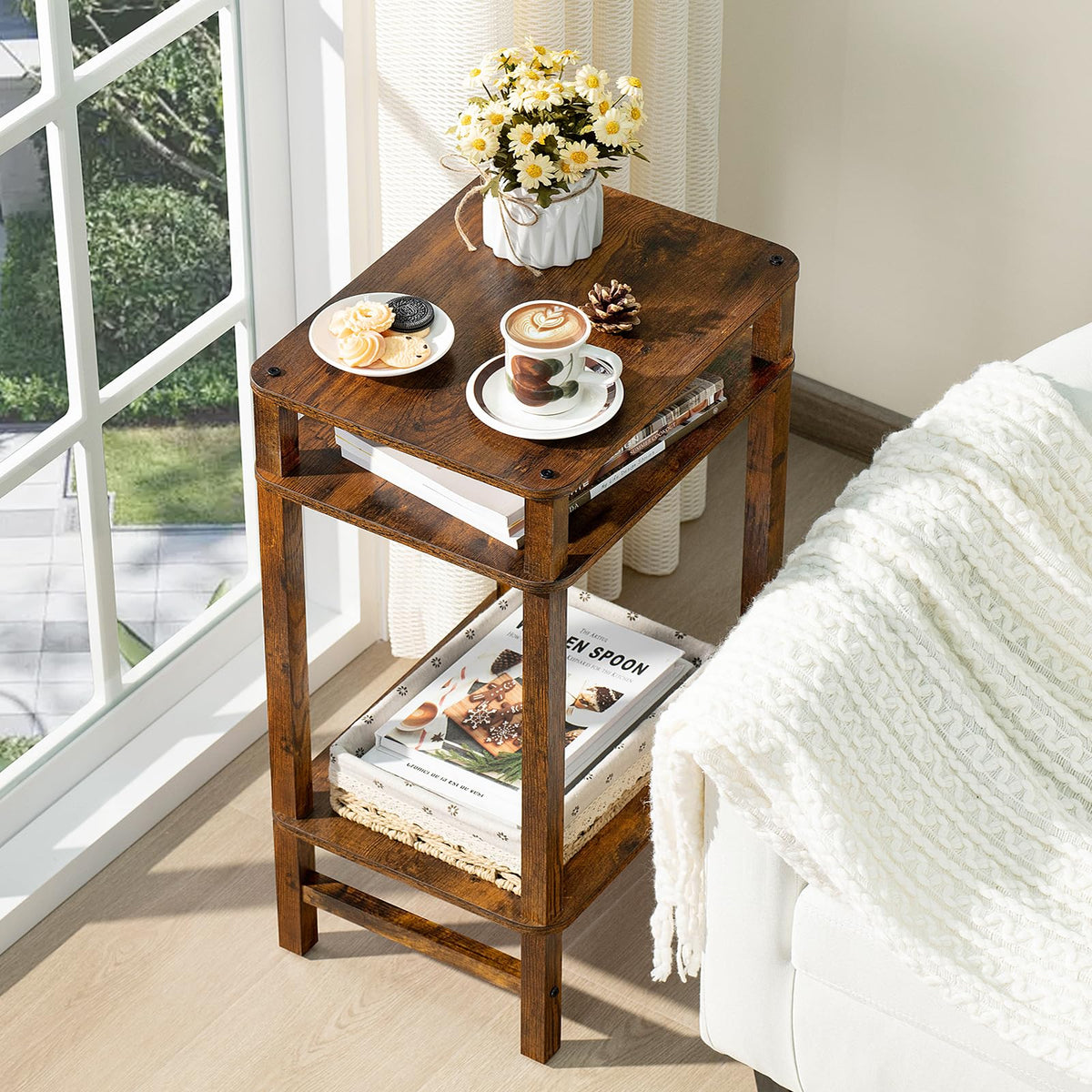 Brown Industrial End Tables M86462