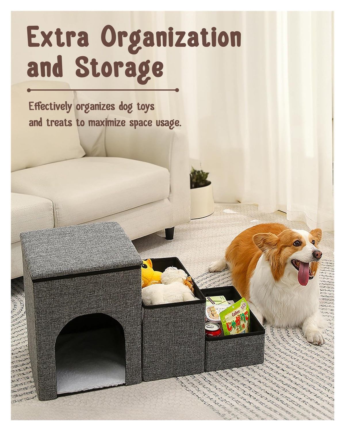 Folding Pet Stairs with Storage Box R241