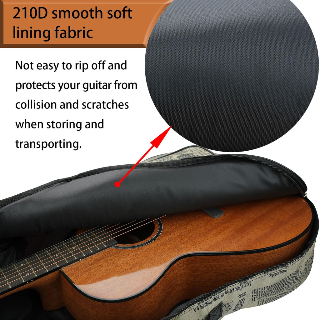 36/38 Inch Acoustic Guitar Gig Bag with 6mm Padding Q4302