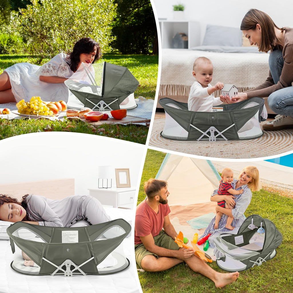 Portable Baby Bassinet with Mosquito Net & Sunshade M15787