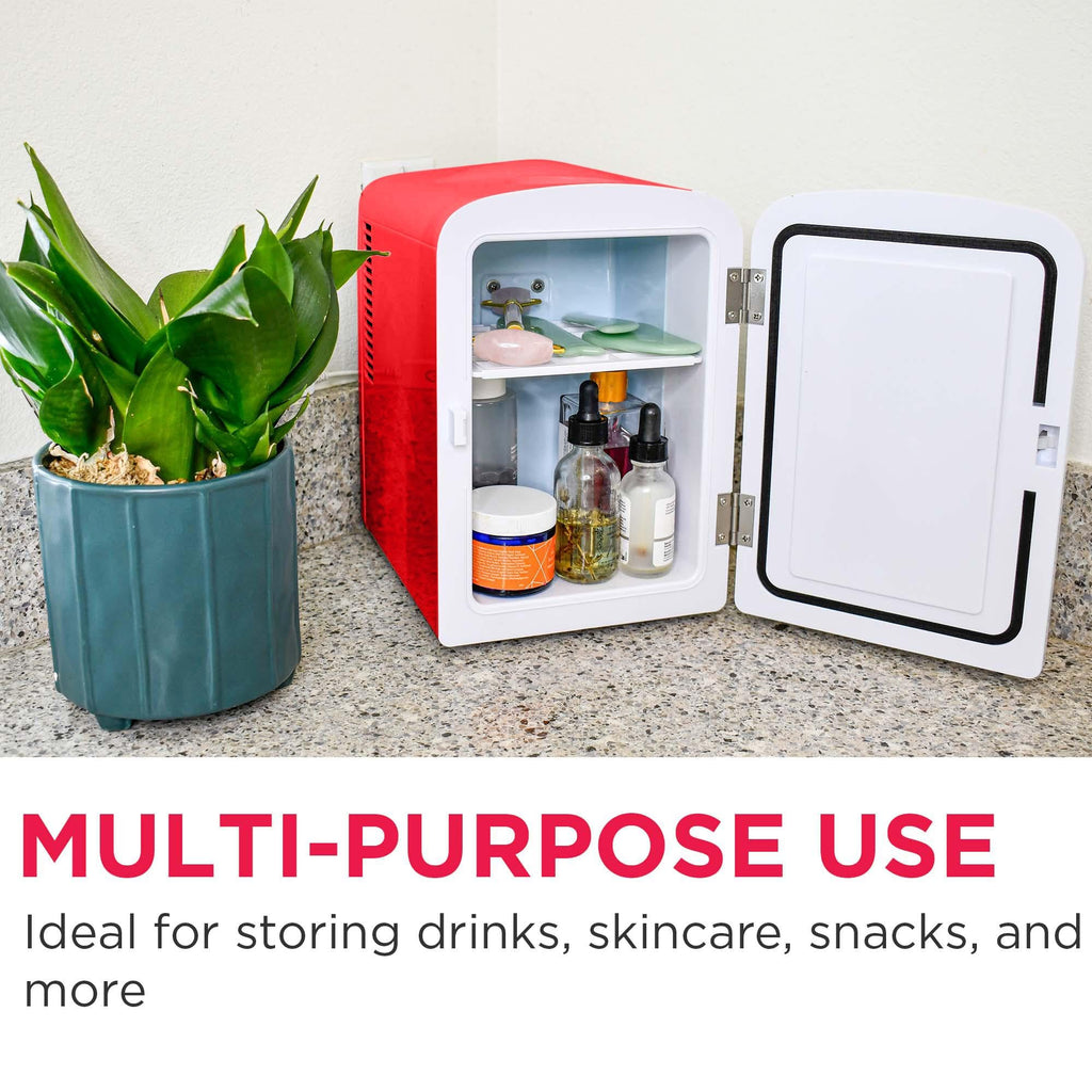 Portable Mini Fridge Cooler, 4 Liter, Red N4944