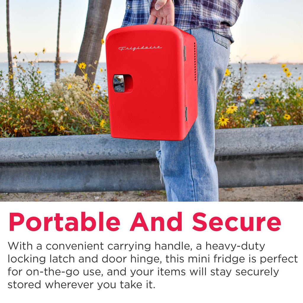 Portable Mini Fridge Cooler, 4 Liter, Red N4944
