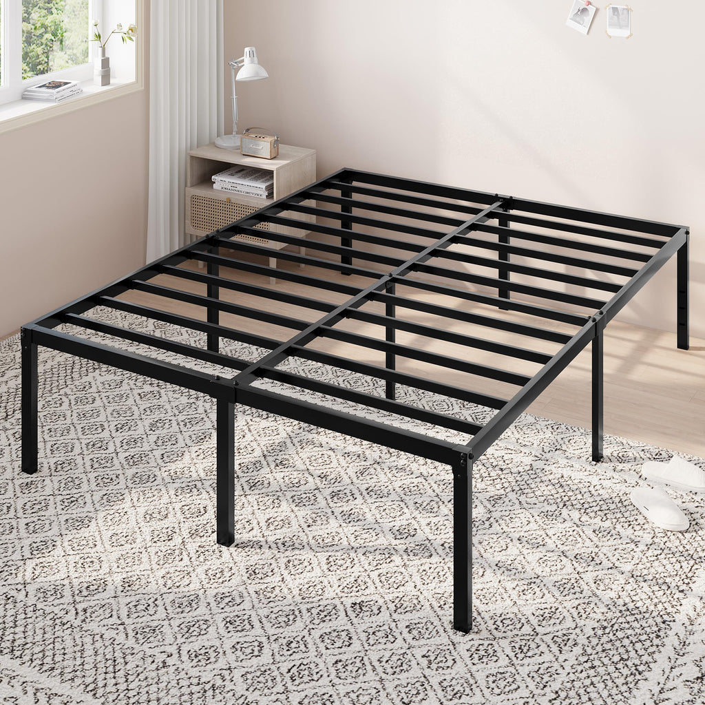 Queen 18 Inch Metal Bed Frame with Storage I1417