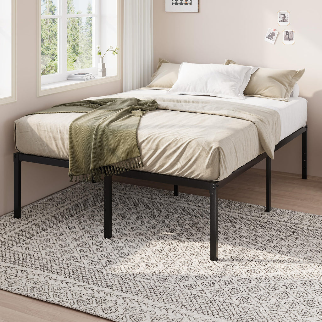 Queen 18 Inch Metal Bed Frame with Storage I1417