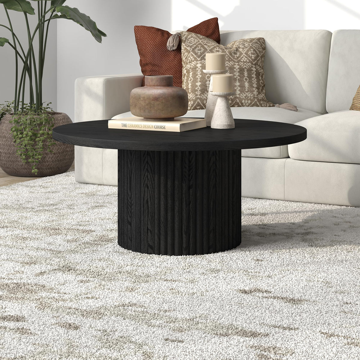 32" Modern Fluted Coffee Table B2244