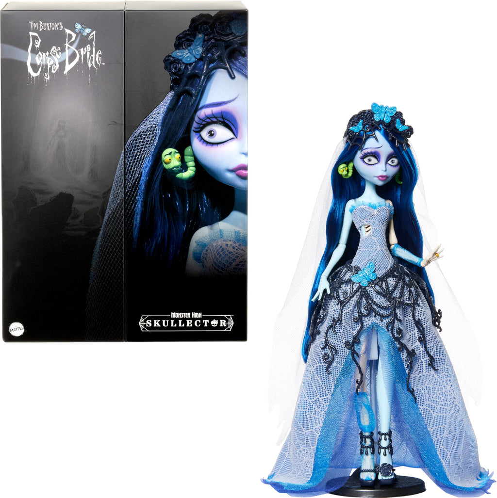 Corpse Bride Emily Doll in Spiderweb Wedding Dress with Accessories A138139